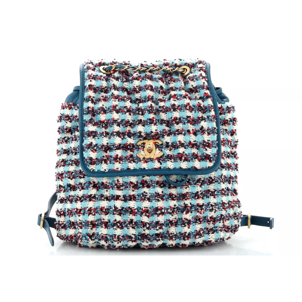 Chanel Chesterfield Blue Tweed Backpack